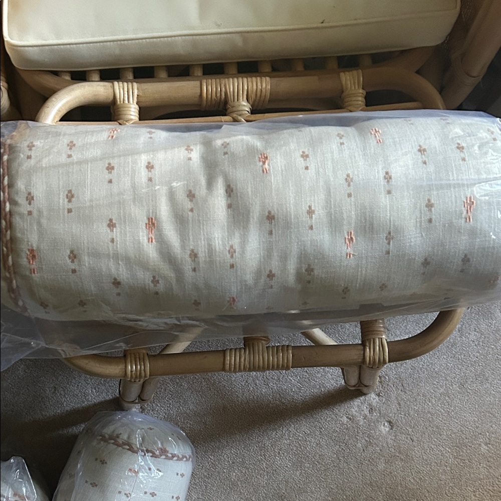 Studio McGee 18” x 7” Geo Pattern Accent Pillows in cream/peach - Picture 6 of 9